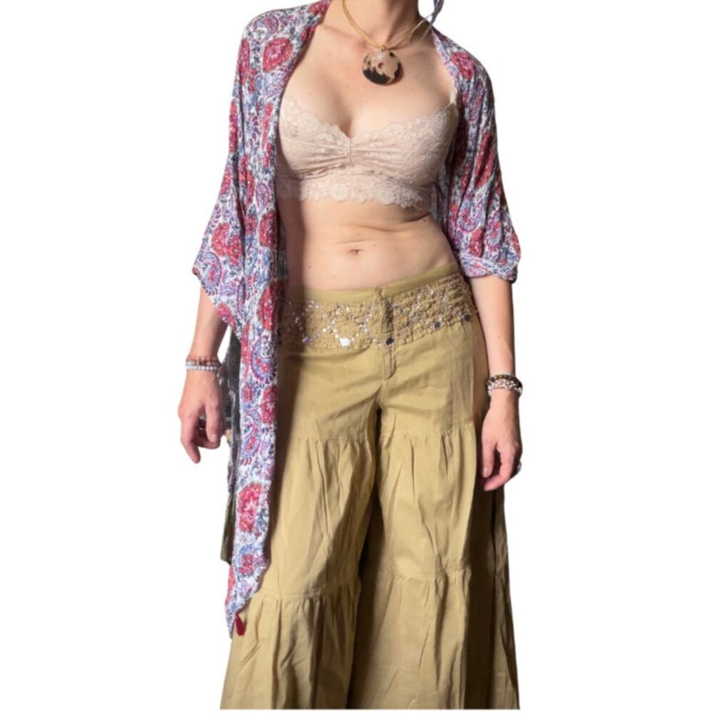 Festival Kimono Boho Paisley Tassel Duster Hippie Gypsy Wrap